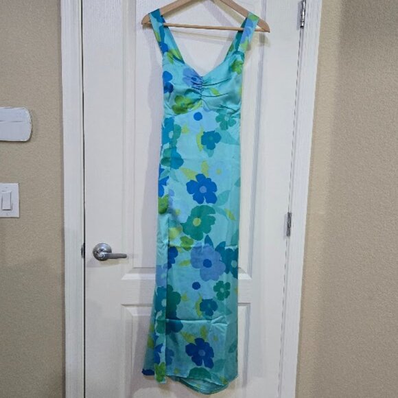 NWT Show Me Your Mumu Mina Midi Dress in Blue Piccadilly Floral Size S - Picture 6 of 11